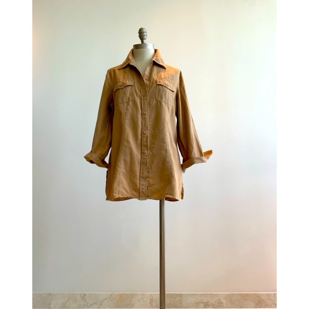 Vintage Liz Claiborne Classic Ladies Beige Top Sz Med - Picture 4 of 4